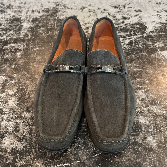 Stacy Adams Green Suede Loafers Size 8.5 - Picture 5 of 8